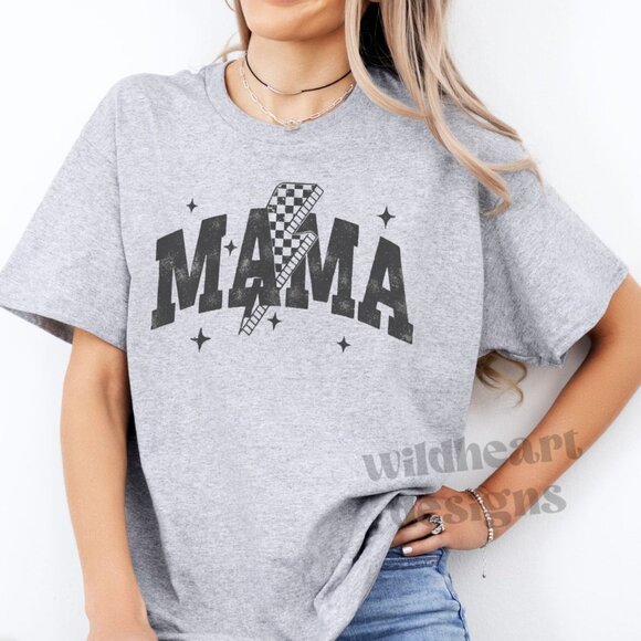 Tops - Mama T-shirt - Heather Grey